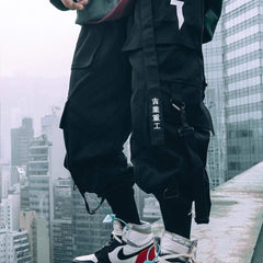"Mechanical style" Multi-Pocket Cargo Pants