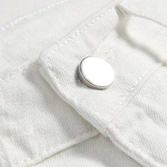 Yellow contrast white men's jeans