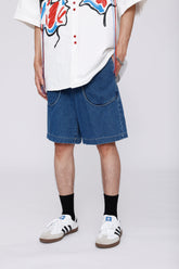 We Love Street Curved Pockets Denim Shorts