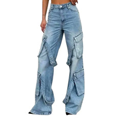 Fashionable light pattern women's jeans