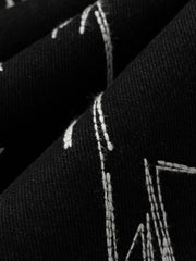 We Love Stret Lightning Embroidered Straight Leg Jeans