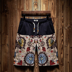 Natsu Short Pants Cream Retro Floral