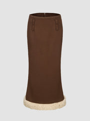 Slim Fit Short Jacket Hip Skirt Woolen Suit