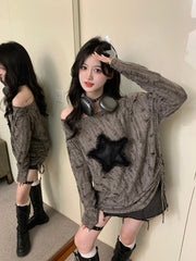 Star Round Neck Sweater