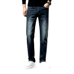 Tapered fit fleece lined men's jeans