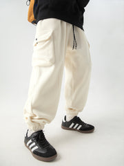 Retro Japanese Large Pocket Design Sweatpants
