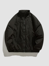 Retro Solid Color Raglan Sleeve Jacket