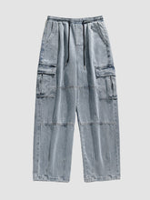 Retro Japanese Three-Dimensional Cargo Jeans