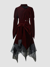 Red Velvet Gothic Style Dress