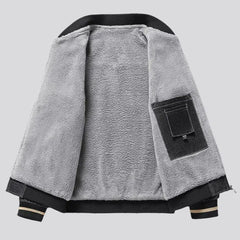 Vintage sherpa jean jacket for men