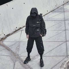 Multipockets Techwear Cargo Hooded Jacket