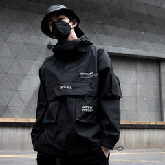 Multipockets Techwear Cargo Hooded Jacket