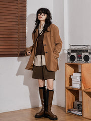 Corduroy Straight Five Quarter Pants