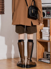 Corduroy Straight Five Quarter Pants