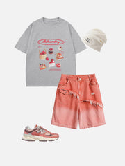 Strawberry Cake Print Tee