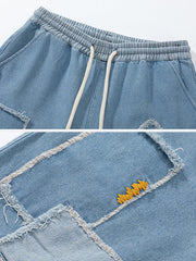 Fringe Patchwork Shorts