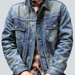 Premium men's vintage denim jacket