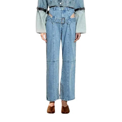 Fashionable wide fit jeans for ladies