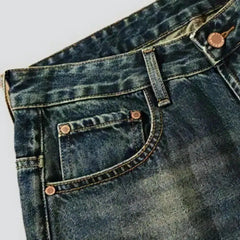 Baggy men's distressed jeans