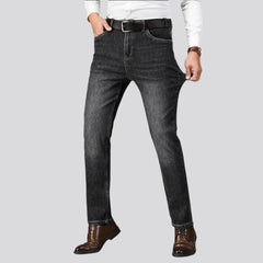 Sanded men's straight jeans