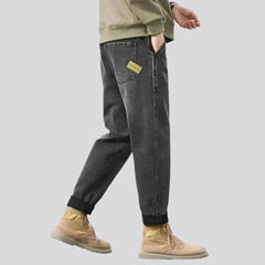 Whiskered baggy jeans for men
