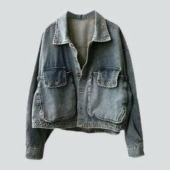 Fashion oversized jean jacket for women