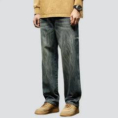 Dark-wash men's vintage jeans