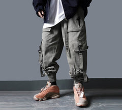 "Mechanical style" Multi-Pocket Cargo Pants
