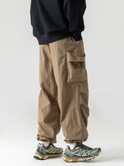 Retro Japanese Double Knee Cargo Pants