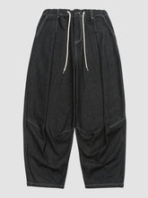 Retro Black Loose Long Pants