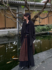 Spliced Trousers Dormant Calligraphy Panels Pants