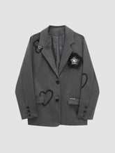 Three-Dimensional Love Flower Embroidered Jacket