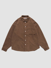 Retro Corduroy Loose Warm Shirt
