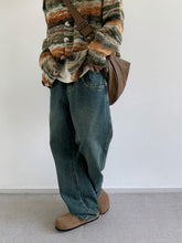 Retro Blue Straight Loose Jeans Pants