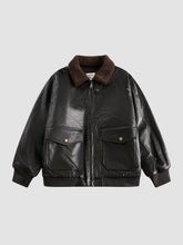 Retro Neutral Maillard Motorcycle Leather Jacket