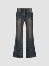Retro Distressed Low Waist Slim Jeans