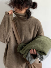 Retro Turtleneck Knitted Sweater Shirt