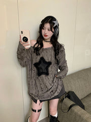Star Round Neck Sweater