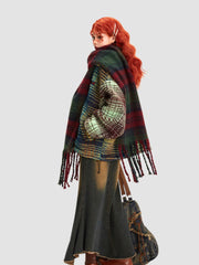 Retro Denim Irregular Fishtail Skirt