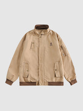 We Love Street Retro Style Embroidered Design Leather Jacket