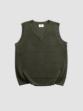 Retro Loose Knitted Sleeveless Gown Vest