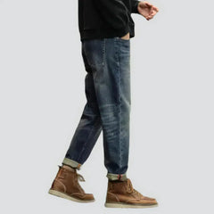 High-waist stretchy jeans for men