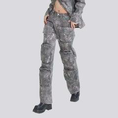 Voluminous pockets street jeans for women