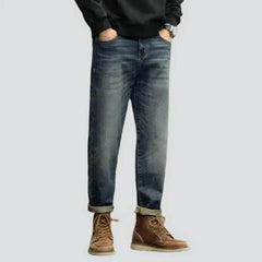 High-waist stretchy jeans for men