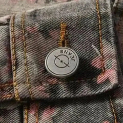 Oversized contrast denim jacket for men