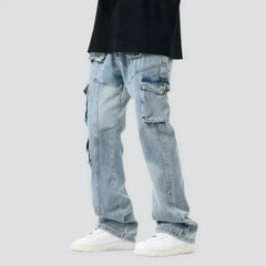 Patchwork stitching jeans for men