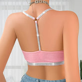1pcs Sexy Lace Floral Camisole No Pad Ribbed Sexy lingerie