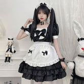 2 Colors Sweet Bows Maid Dress