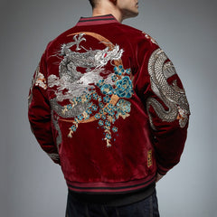 Embroidered Dragon Sukajan Jacket
