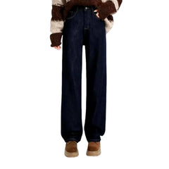 Insulated straight-leg jeans for ladies